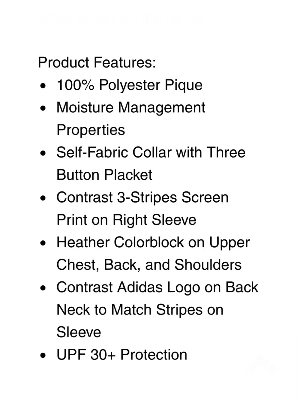 Adidas Heathered 3-Stripes Colorblock Golf Polo